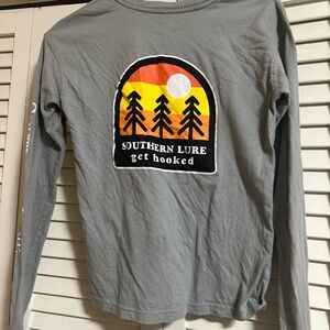 Kids Long Sleeve Shirt - Gray hiking/nature